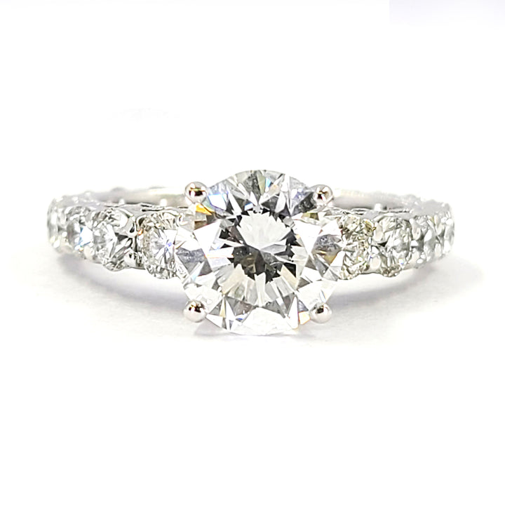 2.01 Carat Round Diamond Engagement Ring