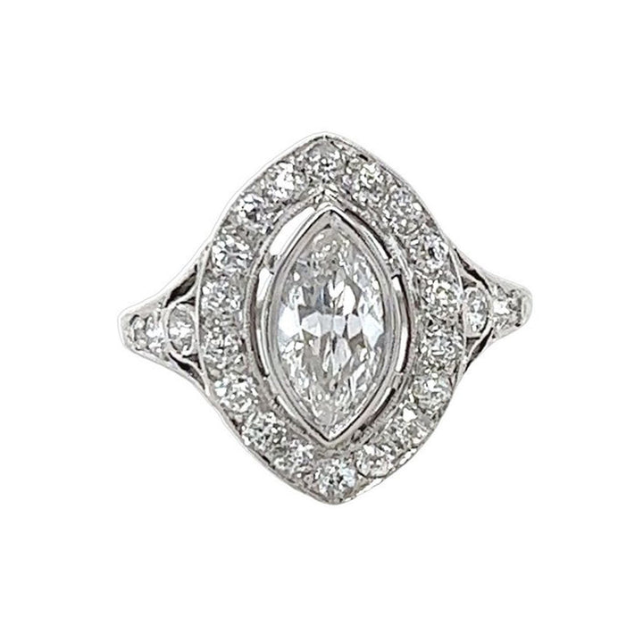 Antique Marquise Diamond Engagement Ring