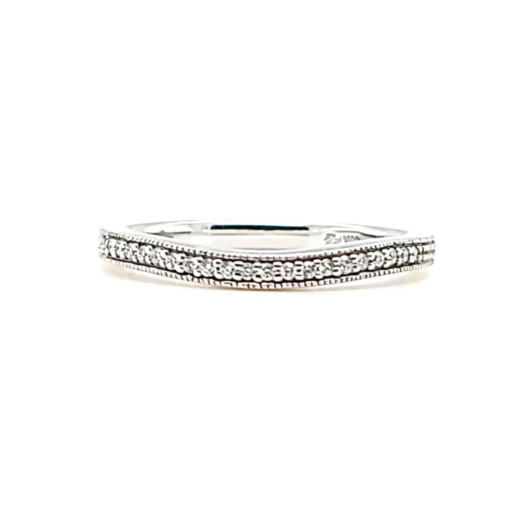 Curved Diamond Wedding Band