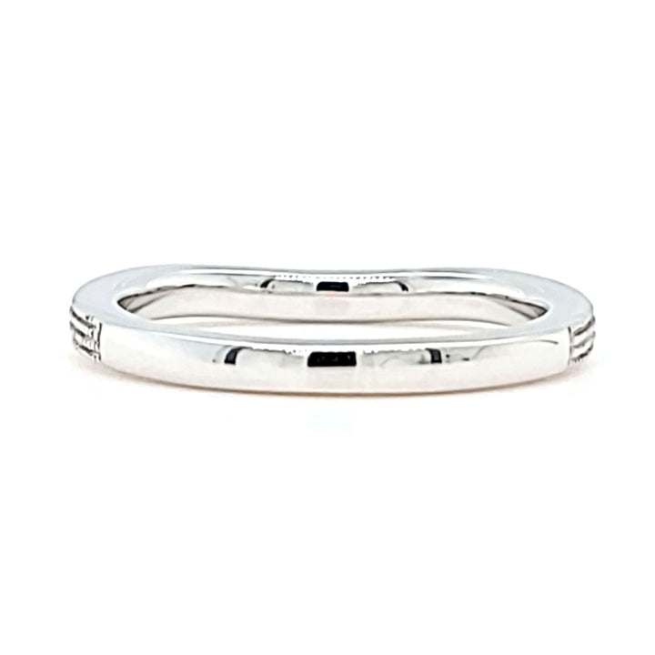 Curved Diamond Wedding Band