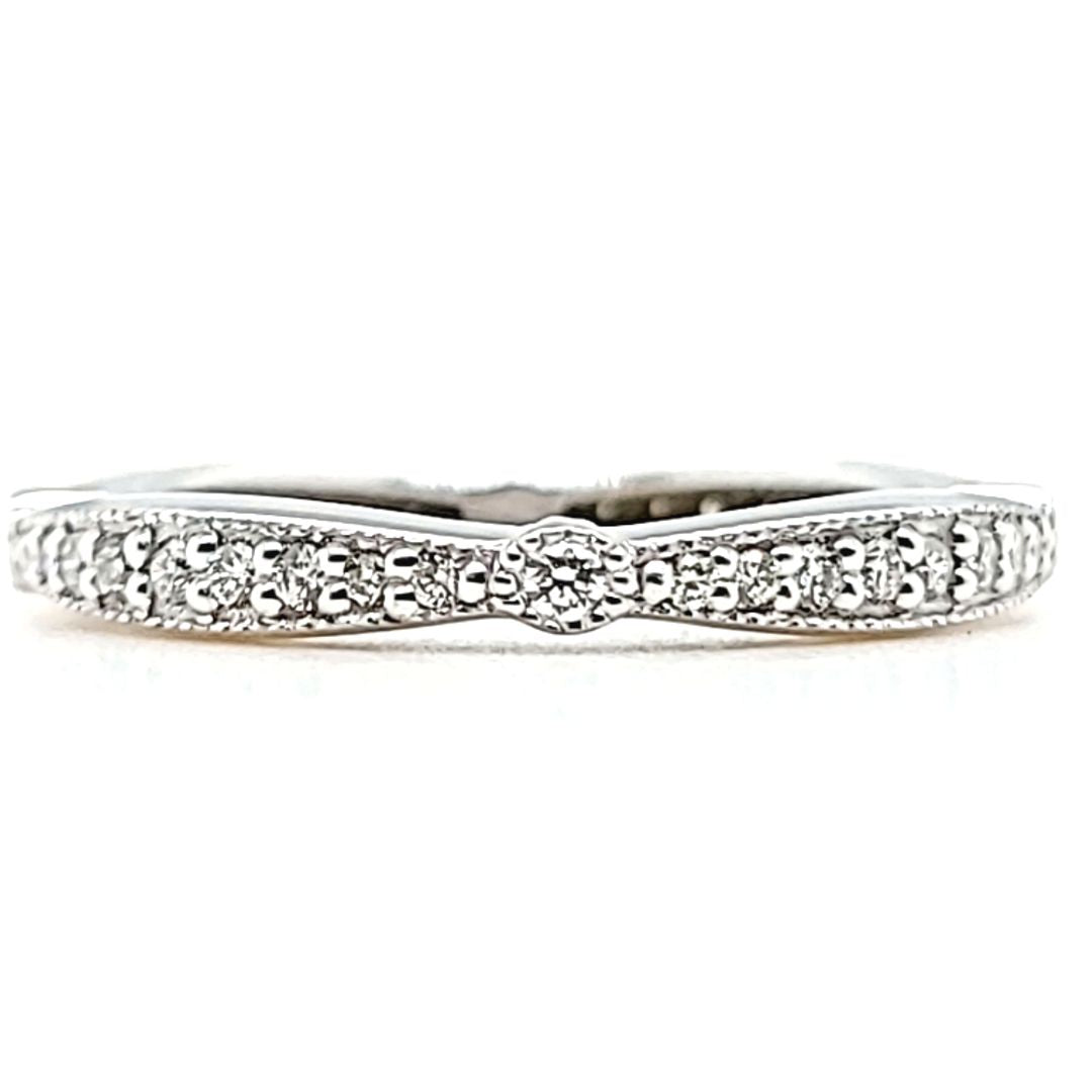 Pinched Diamond Wedding Band