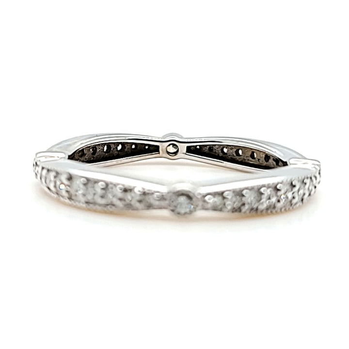 Pinched Diamond Wedding Band