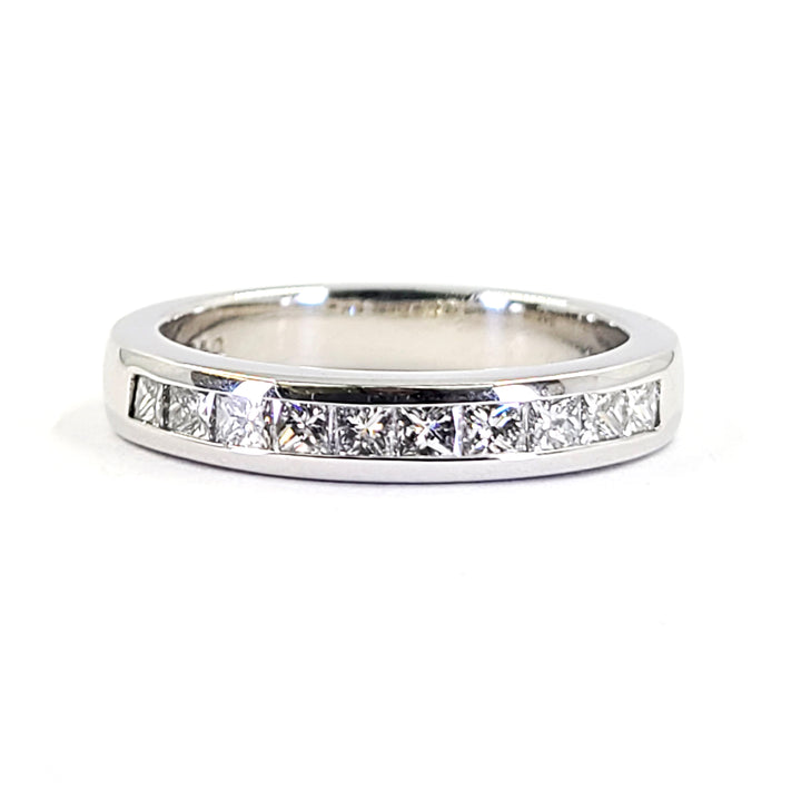 Channel Set Diamond Wedding Band