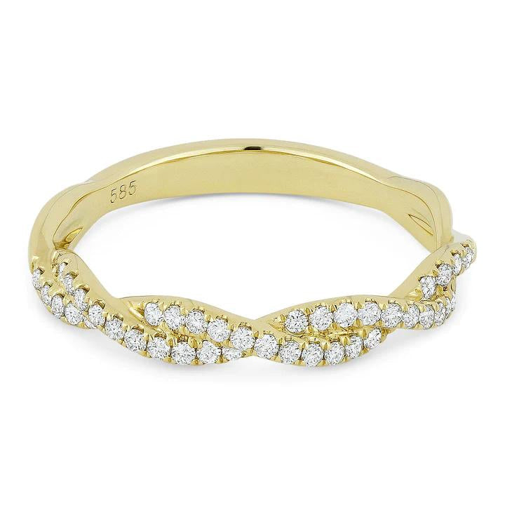 0.22 Carat Diamond Twist Band