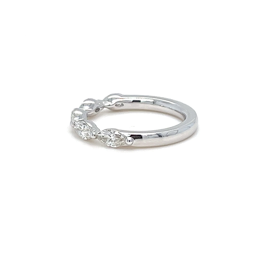 Horizontal Marquise Diamond Band