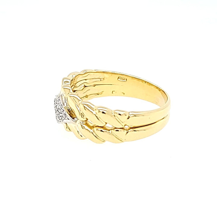 Double Band Diamond Ring