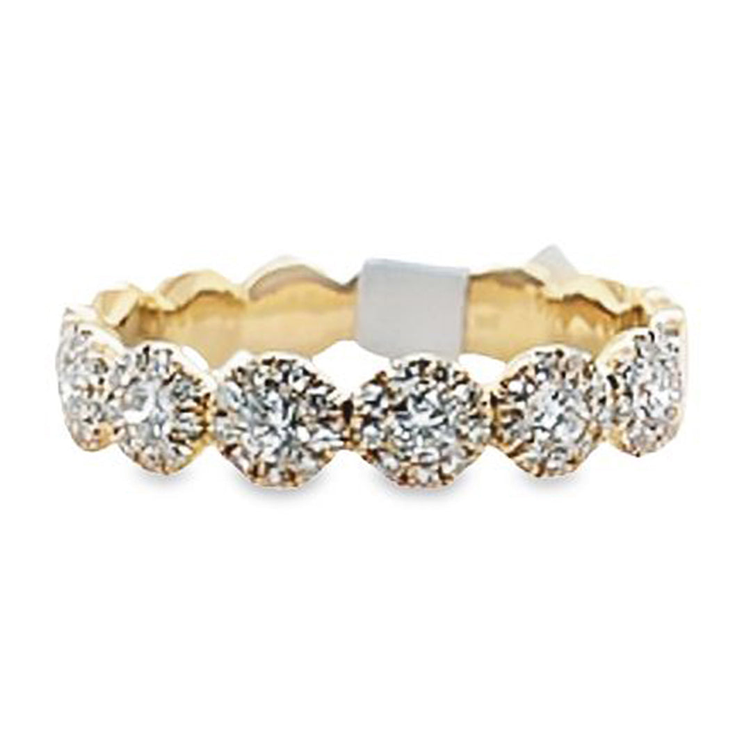 Diamond Band with Diamond Halos