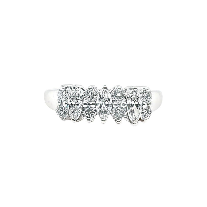 Marquise and Round Diamond Band