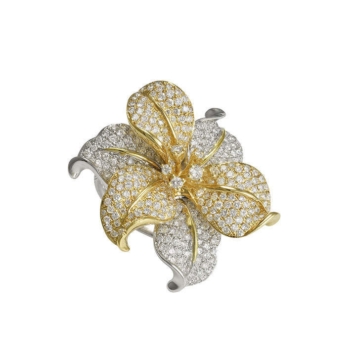 Pave Diamond Orchid Ring