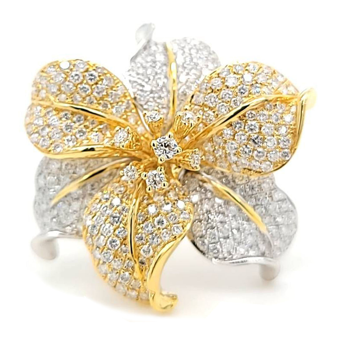 Pave Diamond Orchid Ring