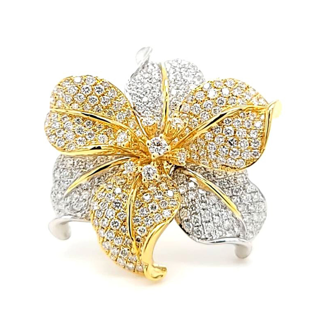 Pave Diamond Orchid Ring