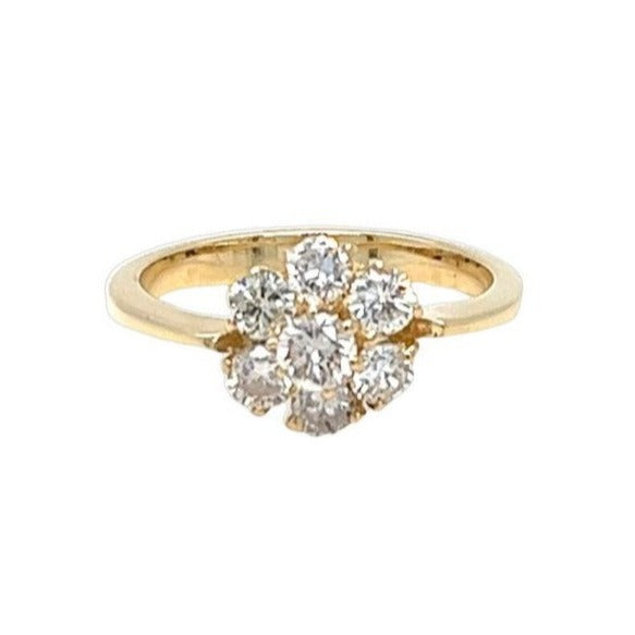 Diamond Flower Cluster Ring