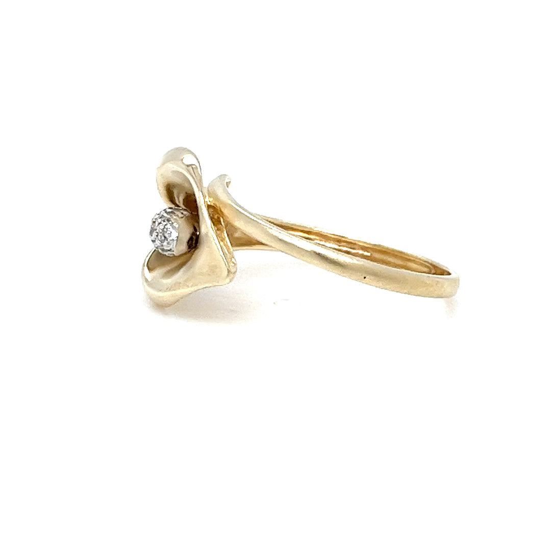 Diamond Calla Lily Ring