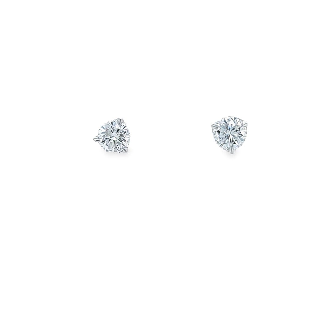 0.98 Carat Diamond Stud Earrings