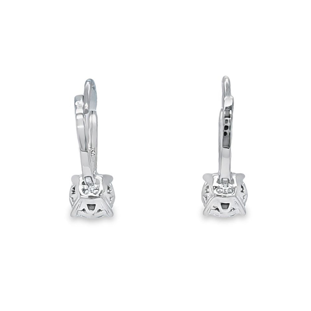 Diamond Cluster Drop Earrings