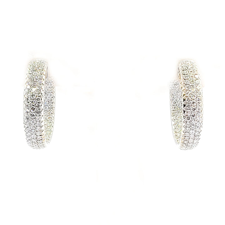 In and Out Diamond Hoop Earrings