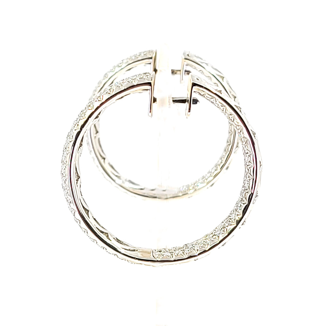 In and Out Diamond Hoop Earrings