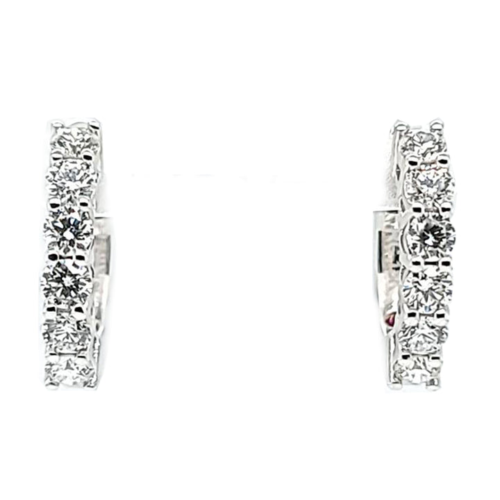 0.70 Carat Diamond Hoop Earrings