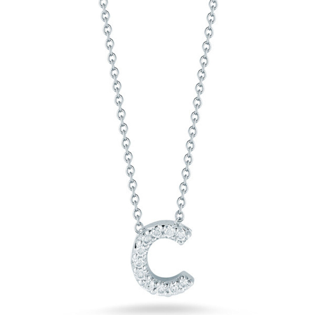 Tiny Initial ''C'' Necklace