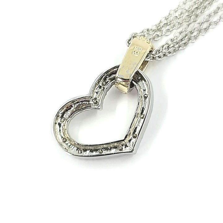 Pave Heart Pendant Necklace