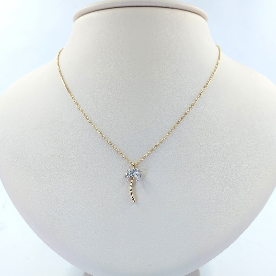 Diamond Palm Tree Necklace