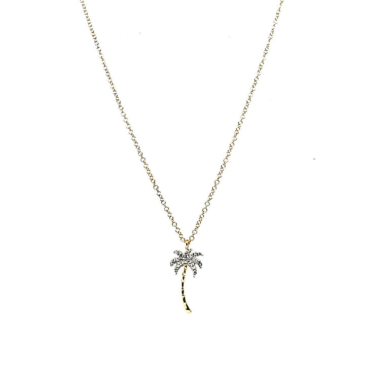 Diamond Palm Tree Necklace