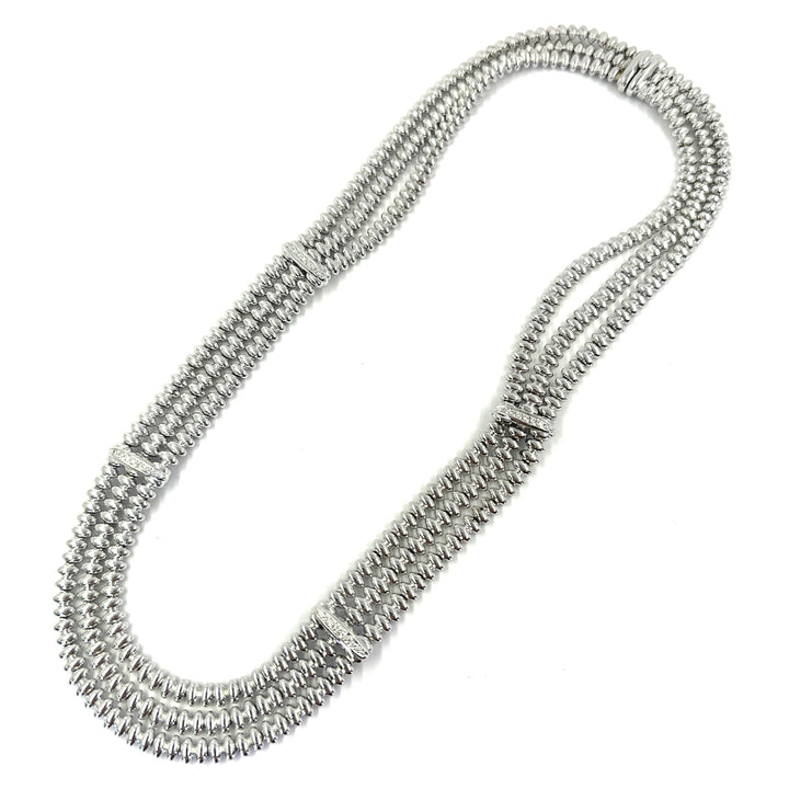 Chiampesan 3 Row Diamond Necklace