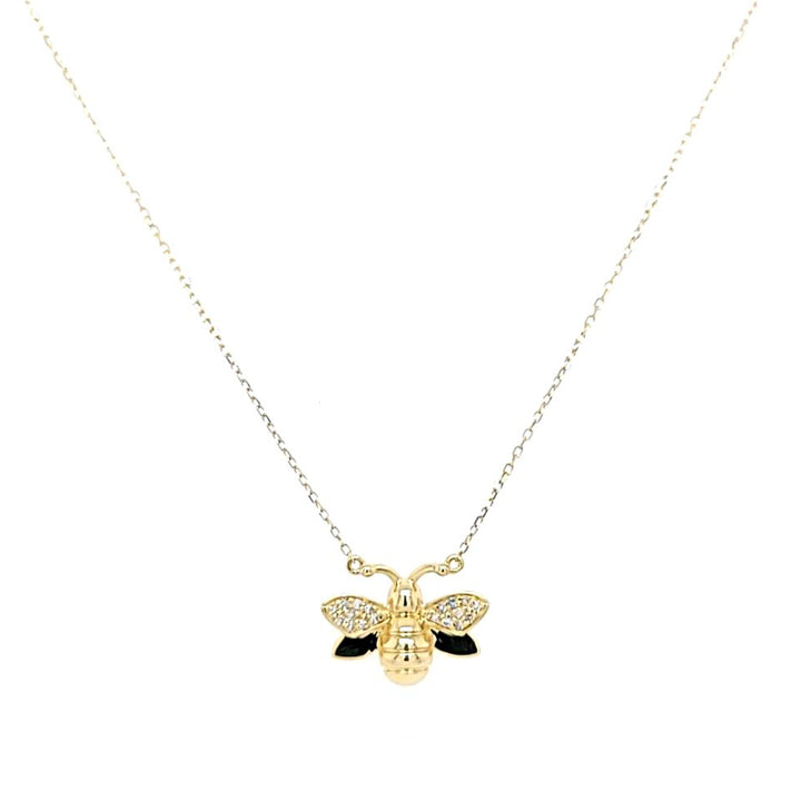 Diamond Bumble Bee Necklace