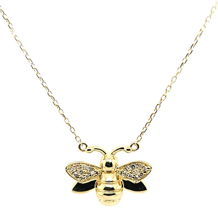 Diamond Bumble Bee Necklace