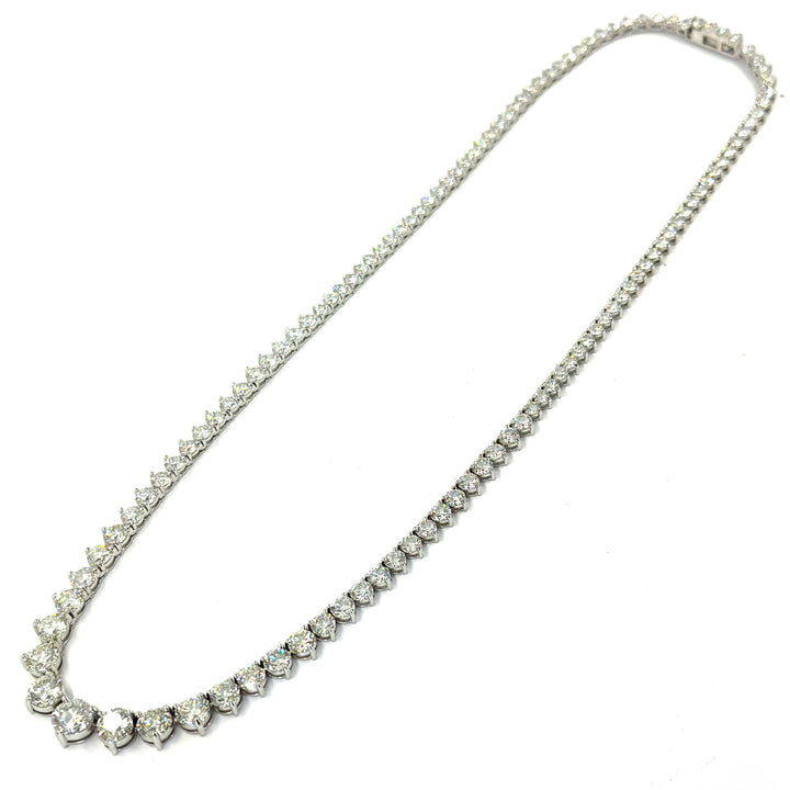 3-Prong Diamond Riviera Necklace