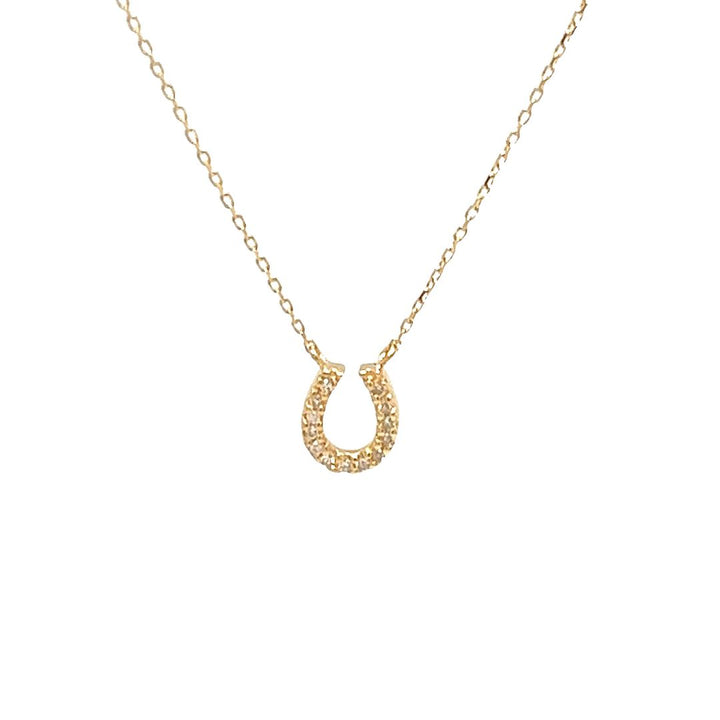 Diamond Horseshoe Pendant Necklace