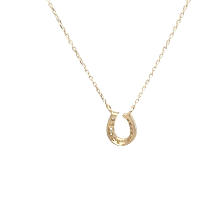 Diamond Horseshoe Pendant Necklace