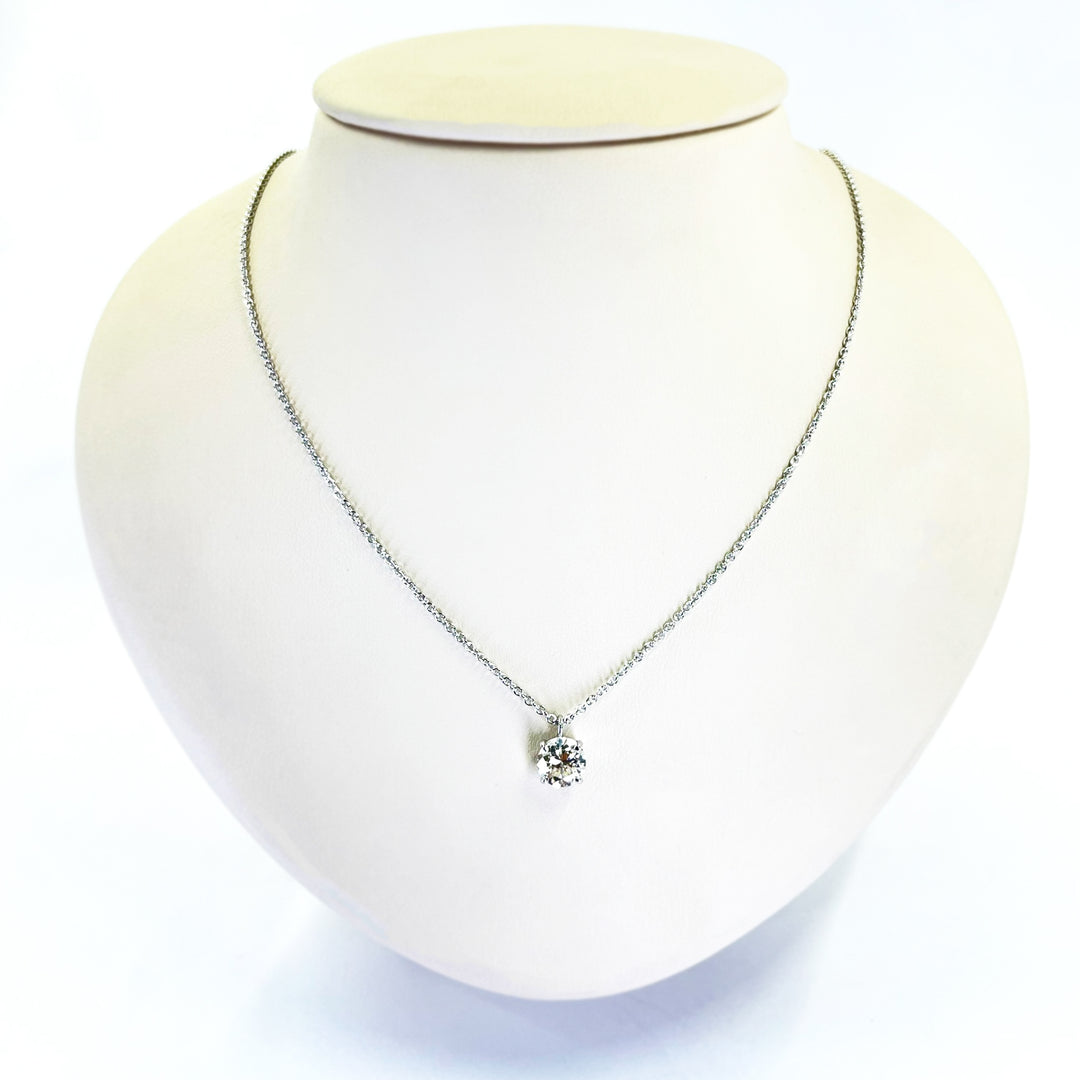 1.37CT Diamond Solitaire Necklace