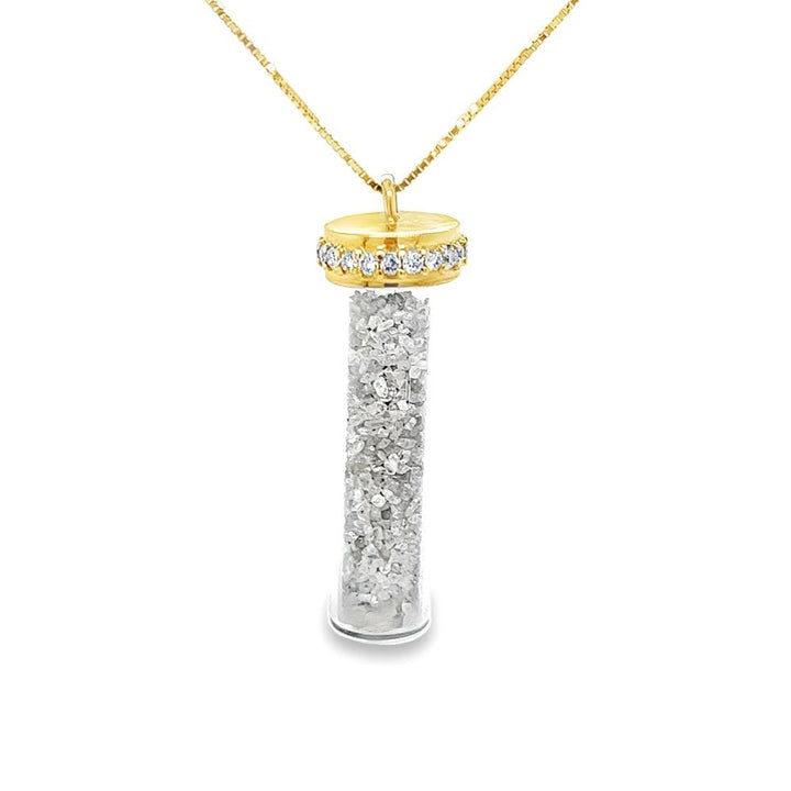 Diamond Vial Pendant Necklace