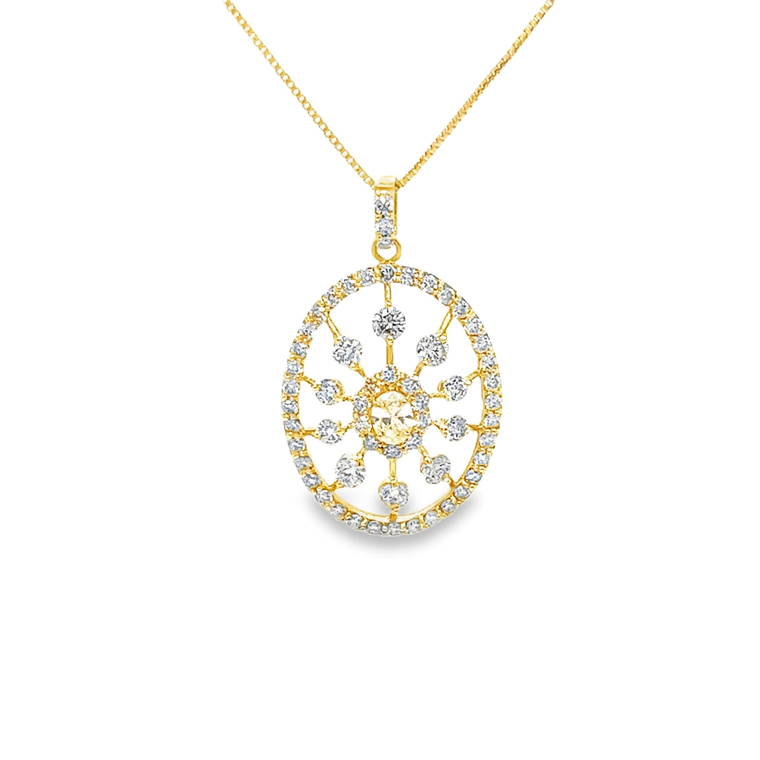 Diamond Starburst Pendant Necklace