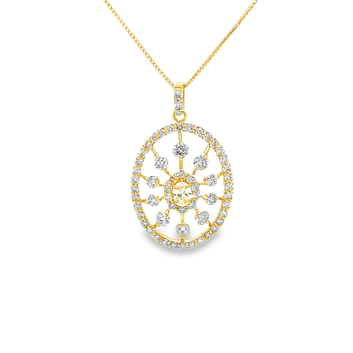 Diamond Starburst Pendant Necklace