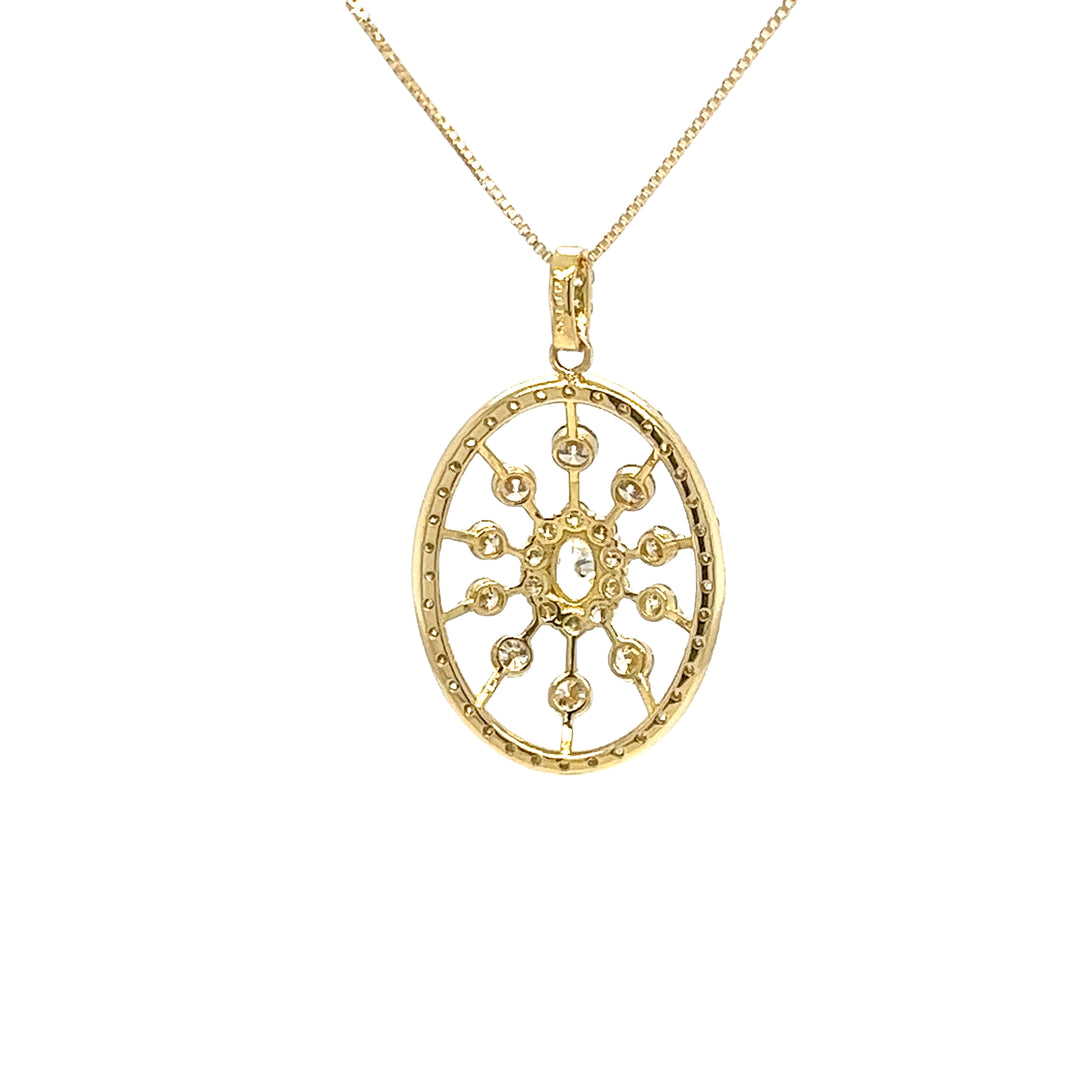 Diamond Starburst Pendant Necklace