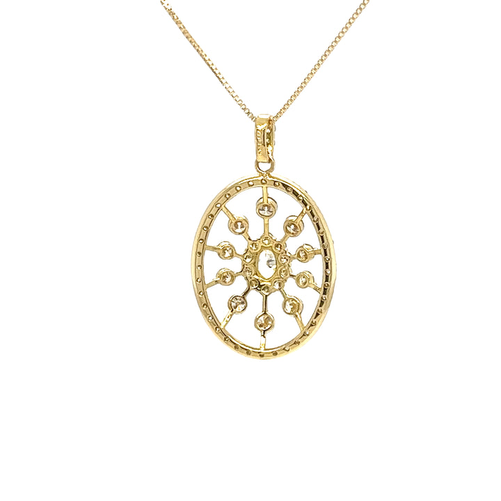 Diamond Starburst Pendant Necklace