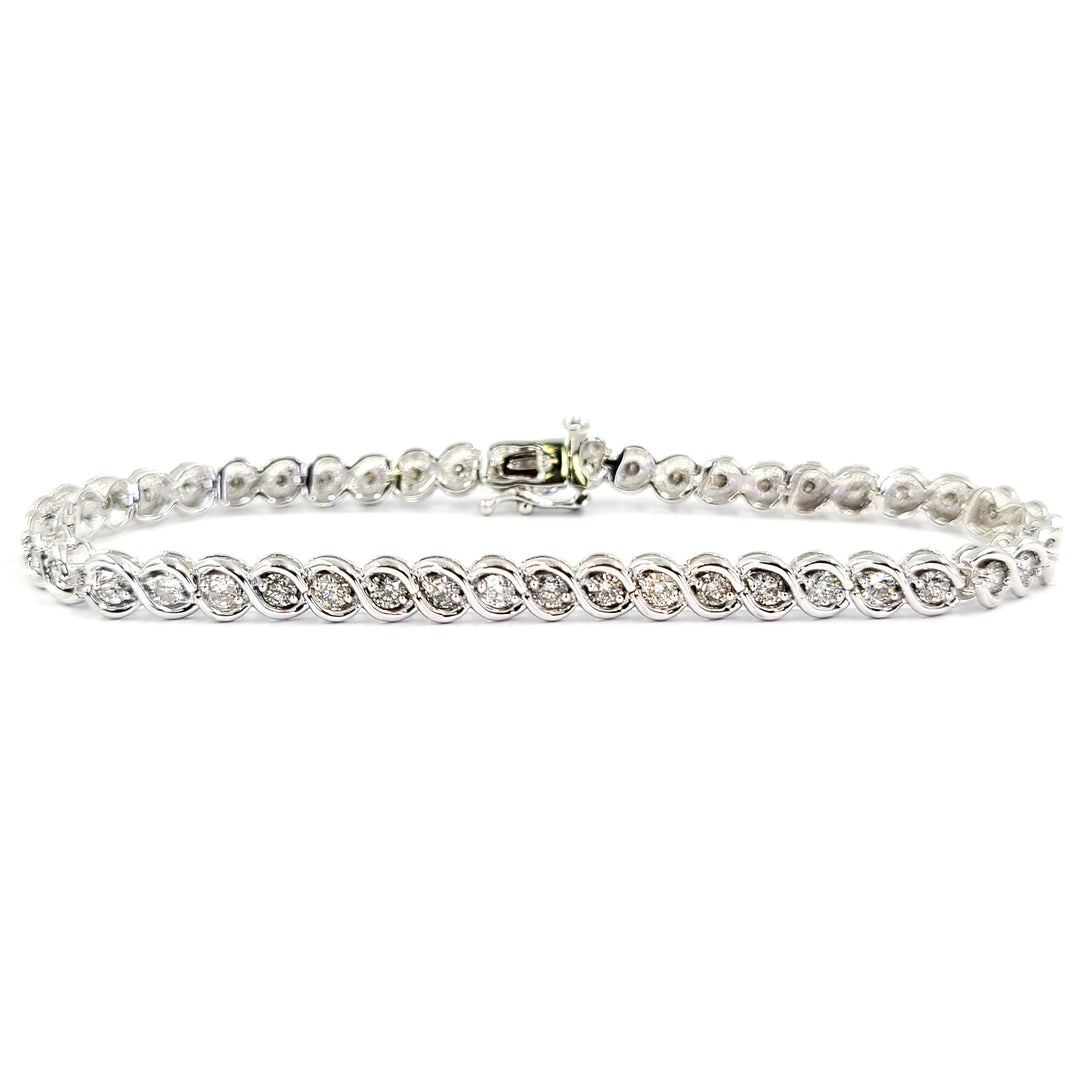 Twist Diamond Line Bracelet