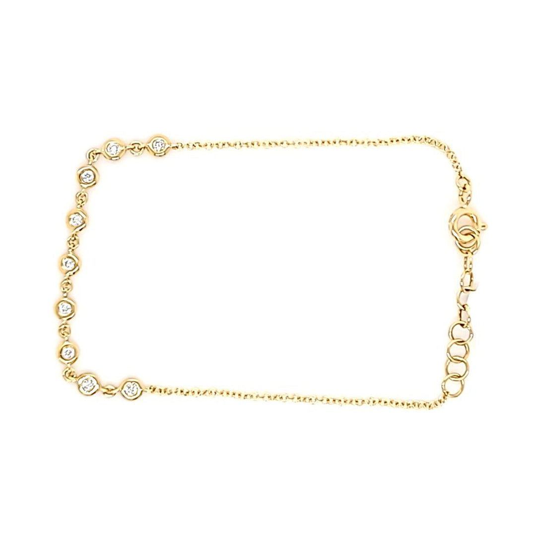 Bezel Set Diamond Bracelet