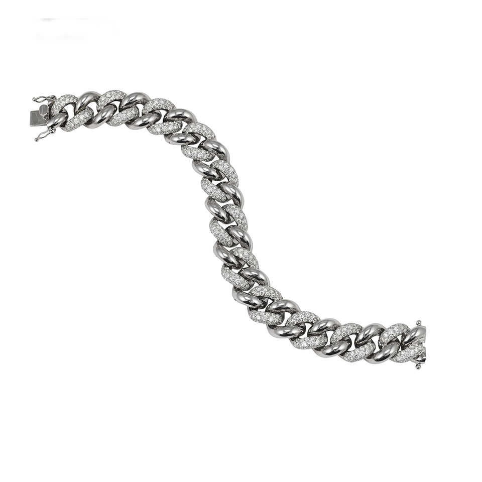 Pave Diamond Curb Link Bracelet