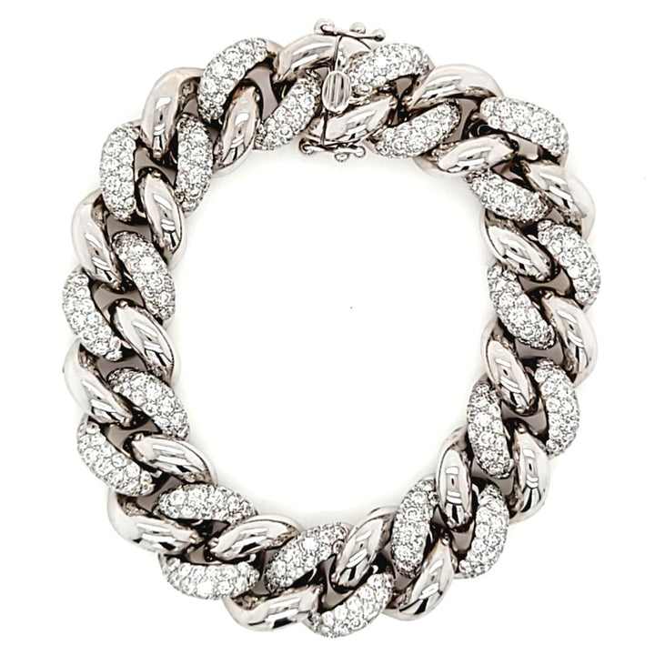 Pave Diamond Curb Link Bracelet