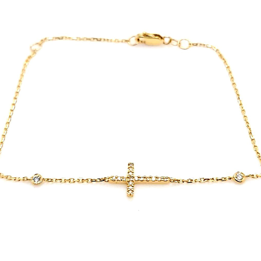 Diamond Cross Bracelet