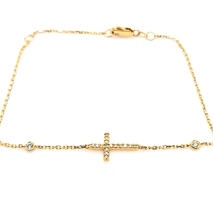 Diamond Cross Bracelet