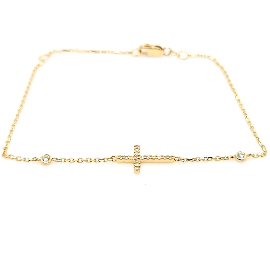 Diamond Cross Bracelet