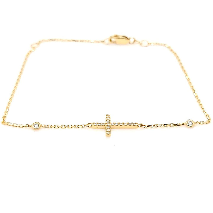 Diamond Cross Bracelet