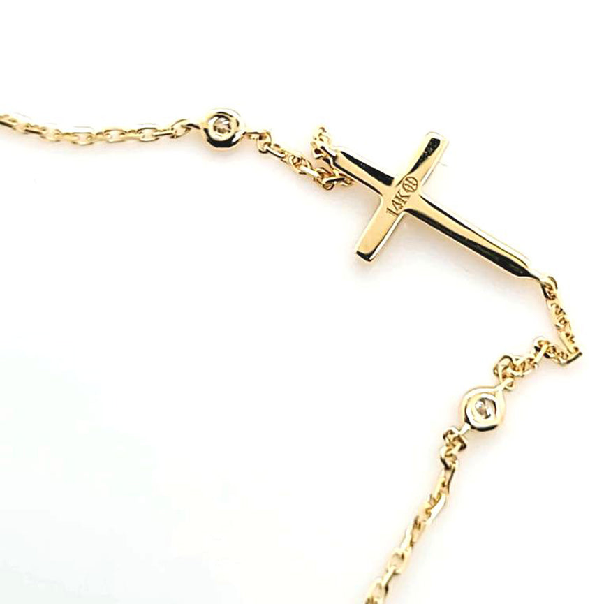 Diamond Cross Bracelet