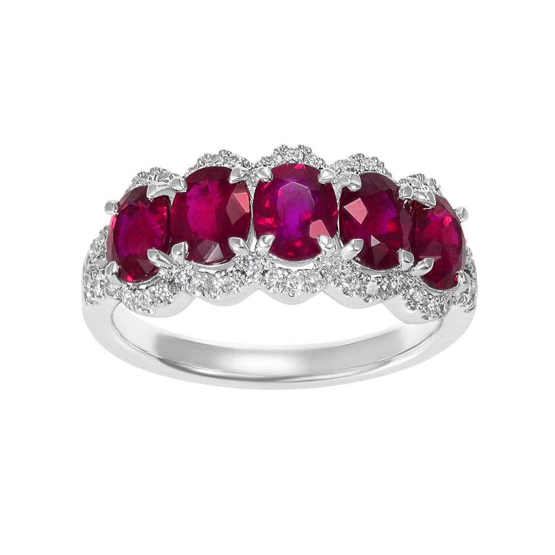 2.89 Carat Ruby and Diamond Ring