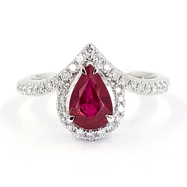 1.23 Carat Ruby and Diamond Ring