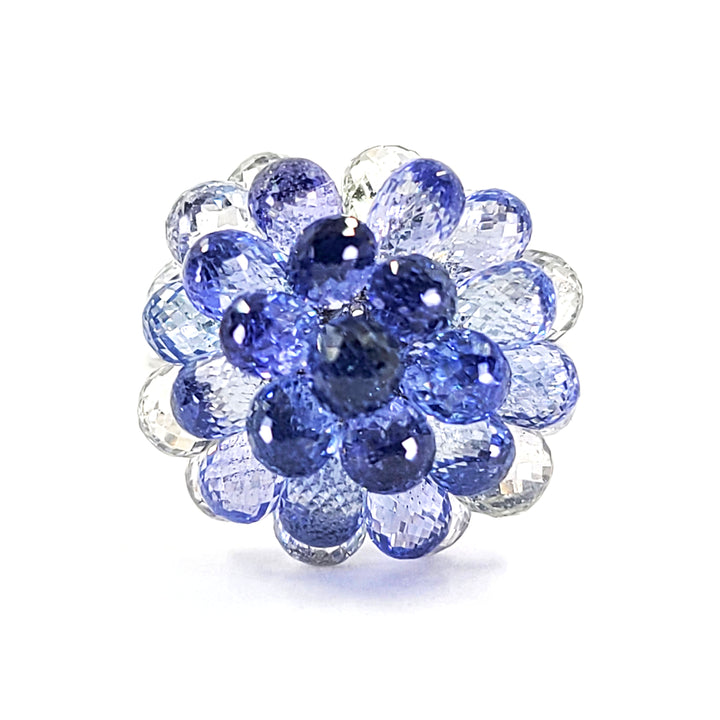 Briolette Cut Ombre Sapphire Ring